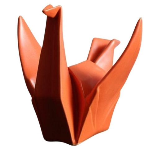 Statue Origami Cocotte Orange