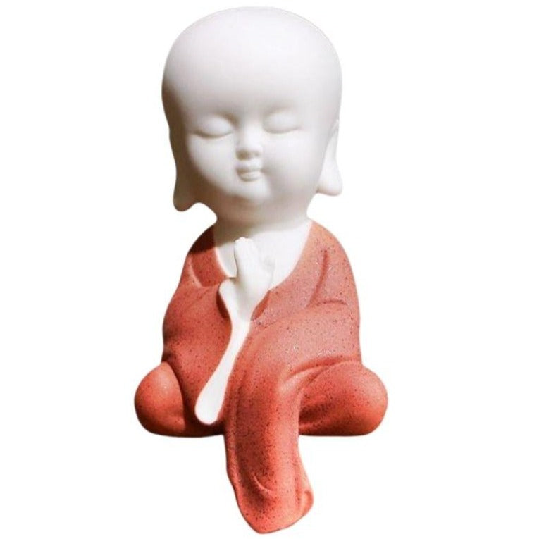Statue De Moine Bouddhiste En Résine - Sculpture à La Main - Décoration Intérieure Ou Voiture (7-13 Cm)