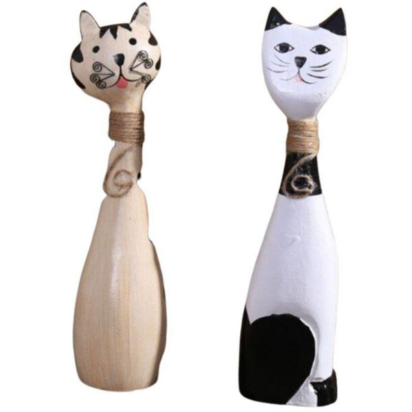 Sculpture de chat en bois | La boutique solidaire d Sculpture de chat en bois | La boutique solidaire d