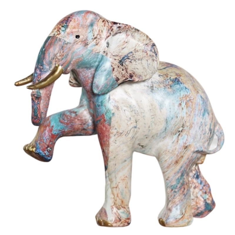 Statuette Éléphant en Résine 15cm Marron ATMOSPHERA