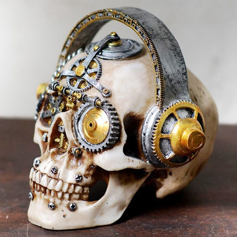 Skull Steampunk Statue