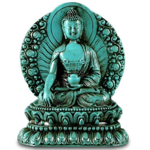 Statue Bouddha Turquoise