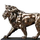 Statue Lion Doré